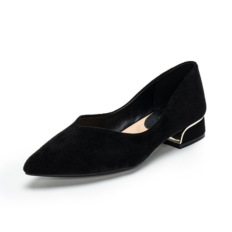 Dress Shoe Pointed - Women's Pointed Toe Simple Chunky Heel