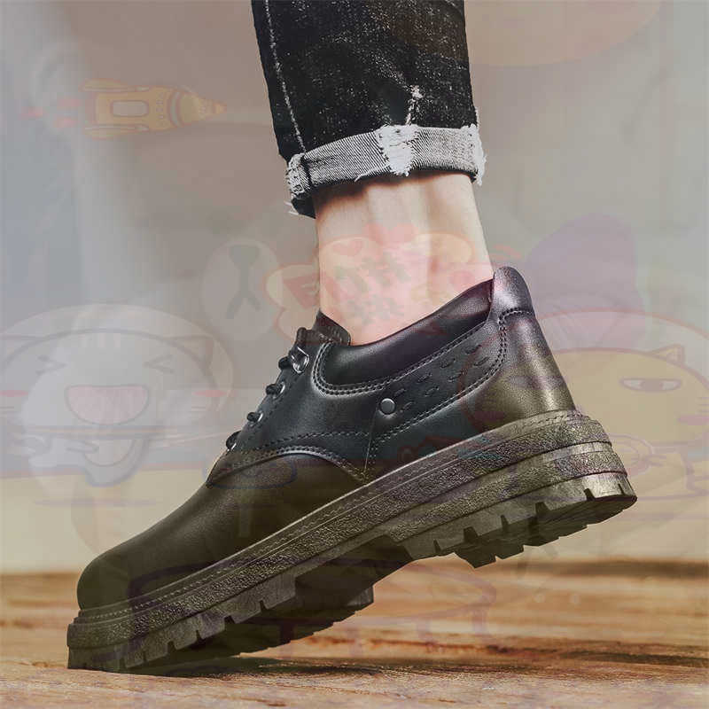 Men Shoes Eu To Us Size - Dark Natural Leather Fashion Trainers Tennis