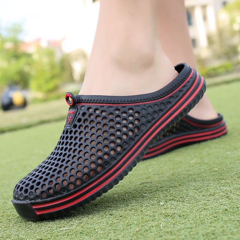 Sport Slide Men - Streamlined men sport slippers smooth lines,