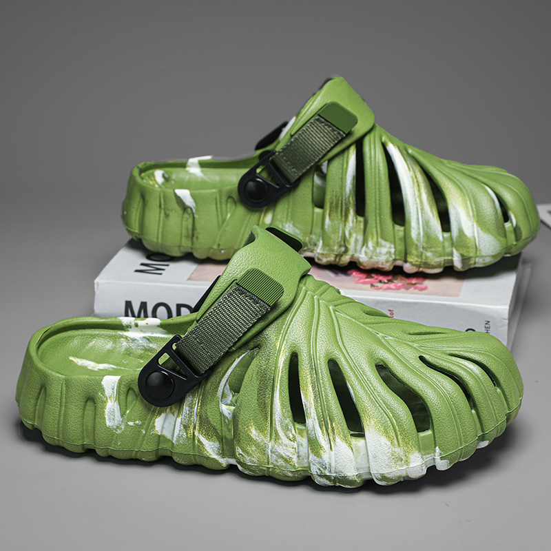 Men Shoes Eu To Us Size - Camouflage Sandals Monstera Deliciosa Slippers Women