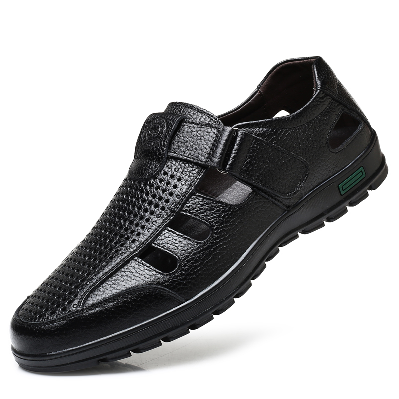 Men Shoes Eu To Us Size - Men's Genuine Leather Sandals Men Summer