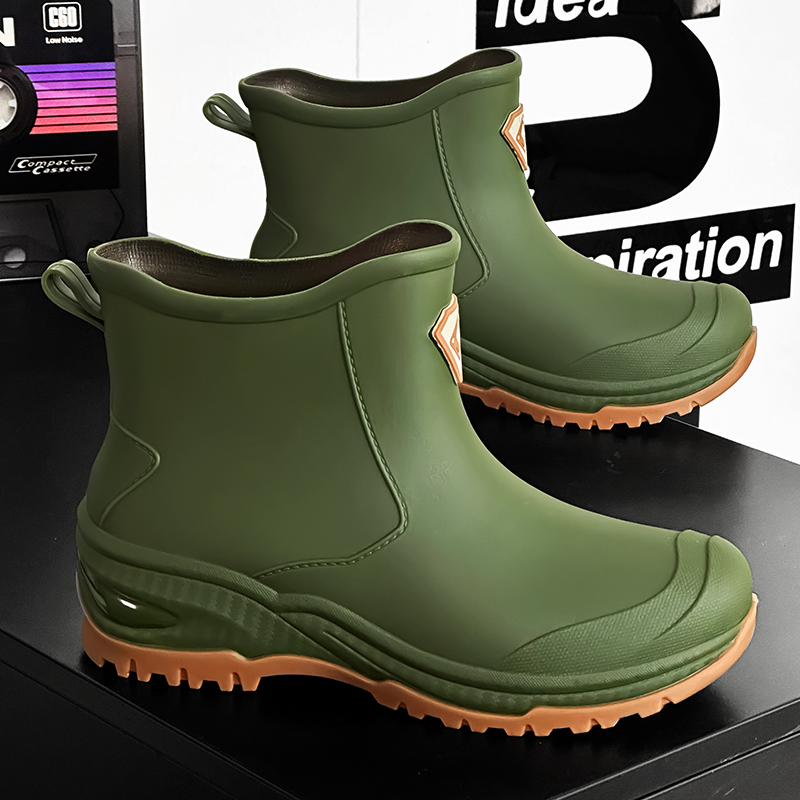 Men'S Shoes Water Resistant - Men's Rain Boots Outdoor Wear-Resistant Mountaineering