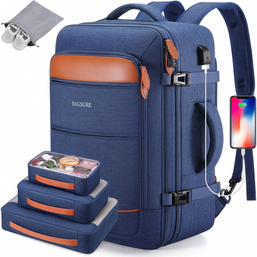 5PCS Travel Backpack Carry On  - Men'S Shoes Water Resistant review and price