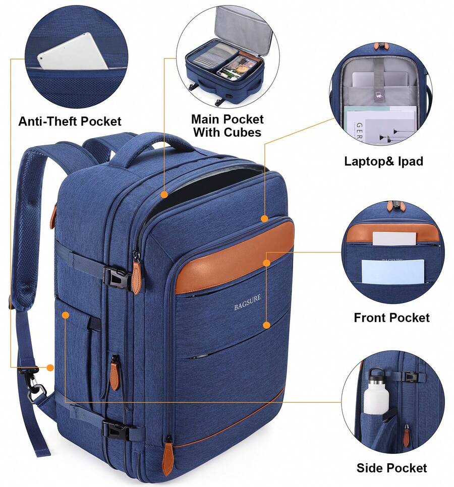 5PCS Travel Backpack Carry On  - Men'S Shoes Water Resistant review and price
