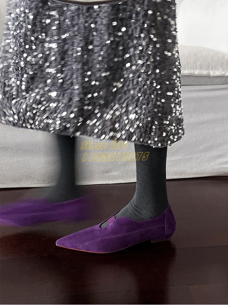 Purple Suede Pointy Toe Pumps  - Dress Shoe Pointed review and price
