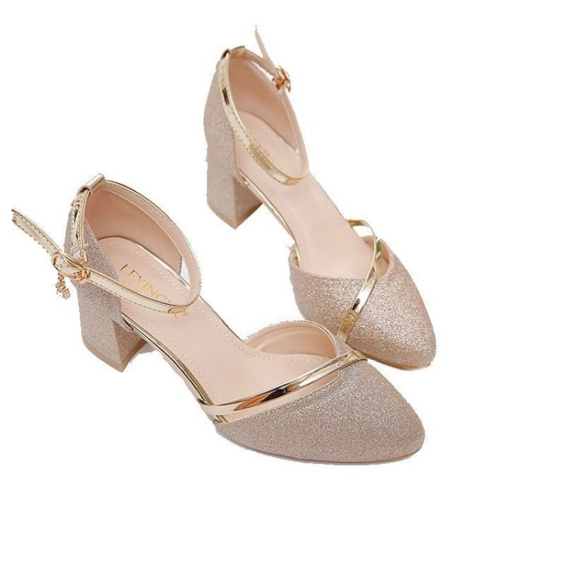 Women's Glitter Chunky Block H - Dress Shoe Pointed review and price