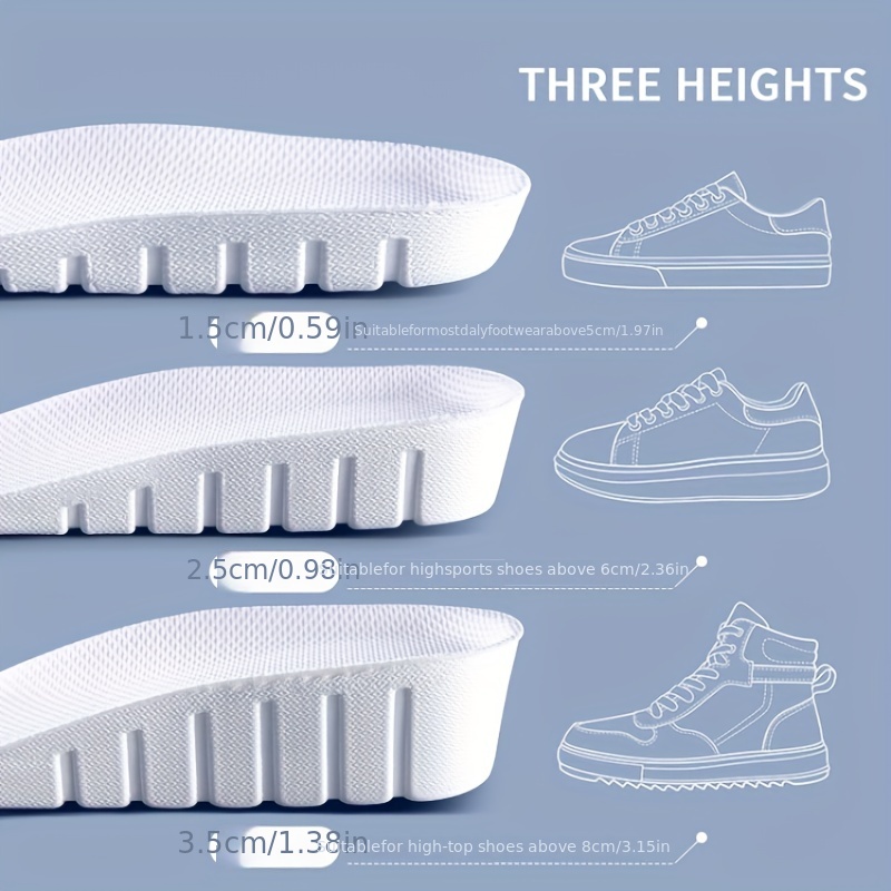 1 Pair New 1.5-3.5cm White Inv - Men Shoes Outlet review and price