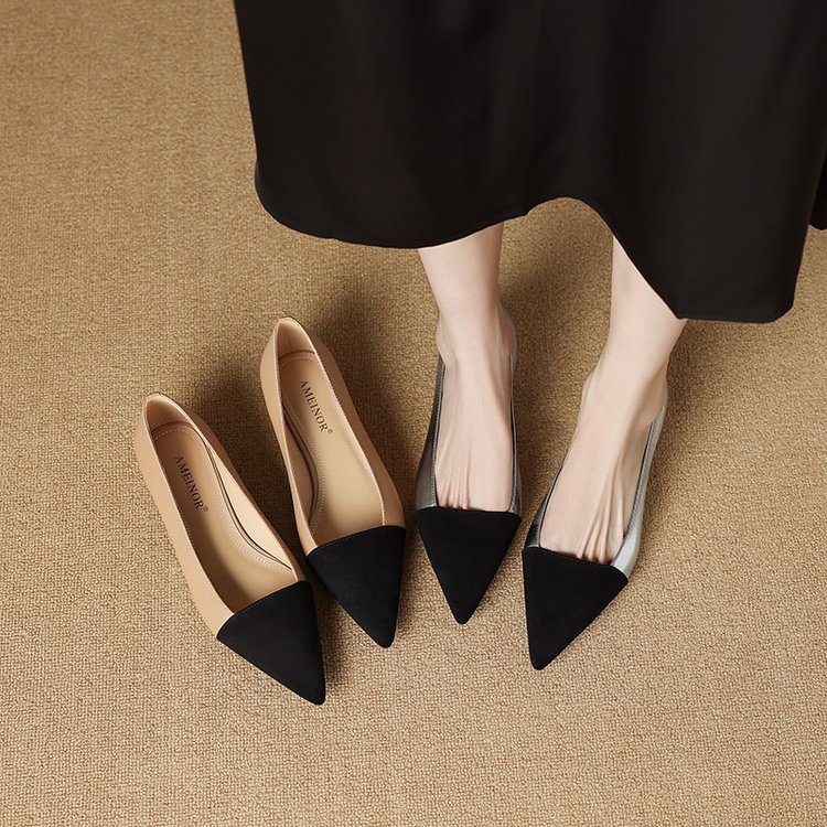 French ladies' high-heeled sho - Dress Shoe Pointed review and price