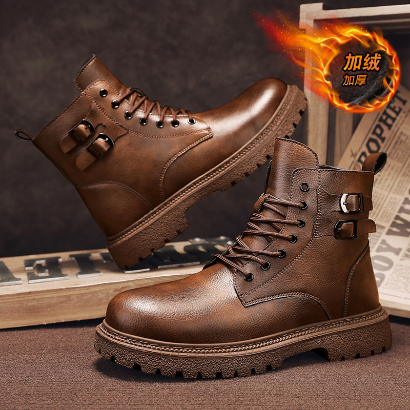 New Men Snow Boots Cowhide Win - Men Shoes Size 46 review and price