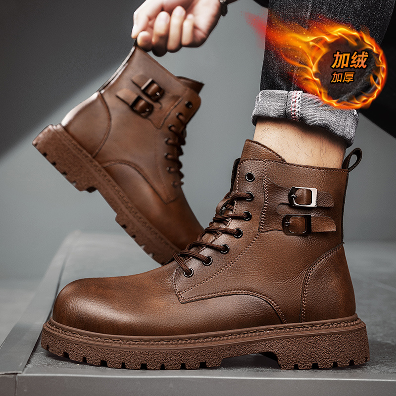 New Men Snow Boots Cowhide Win - Men Shoes Size 46 review and price