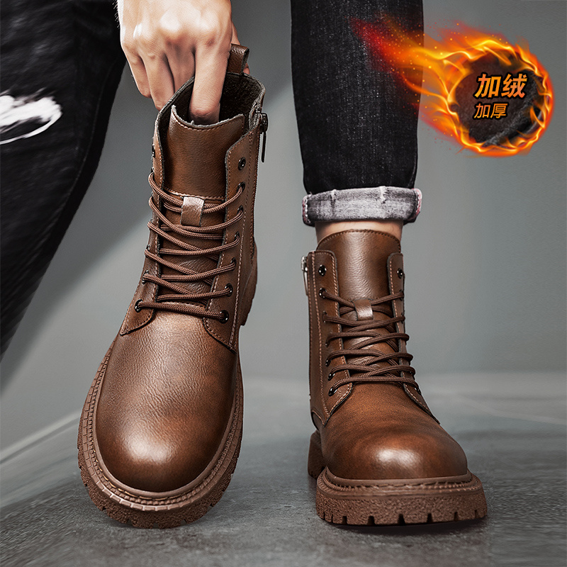 New Men Snow Boots Cowhide Win - Men Shoes Size 46 review and price