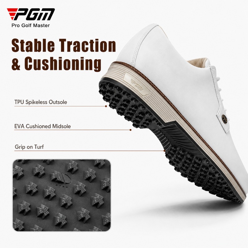 PGM Men's Cow Leather Golf Sho - Men Shoes Eu To Us Size review and price